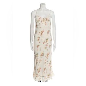 Reformation Floral Print Midi Length Dress - Large